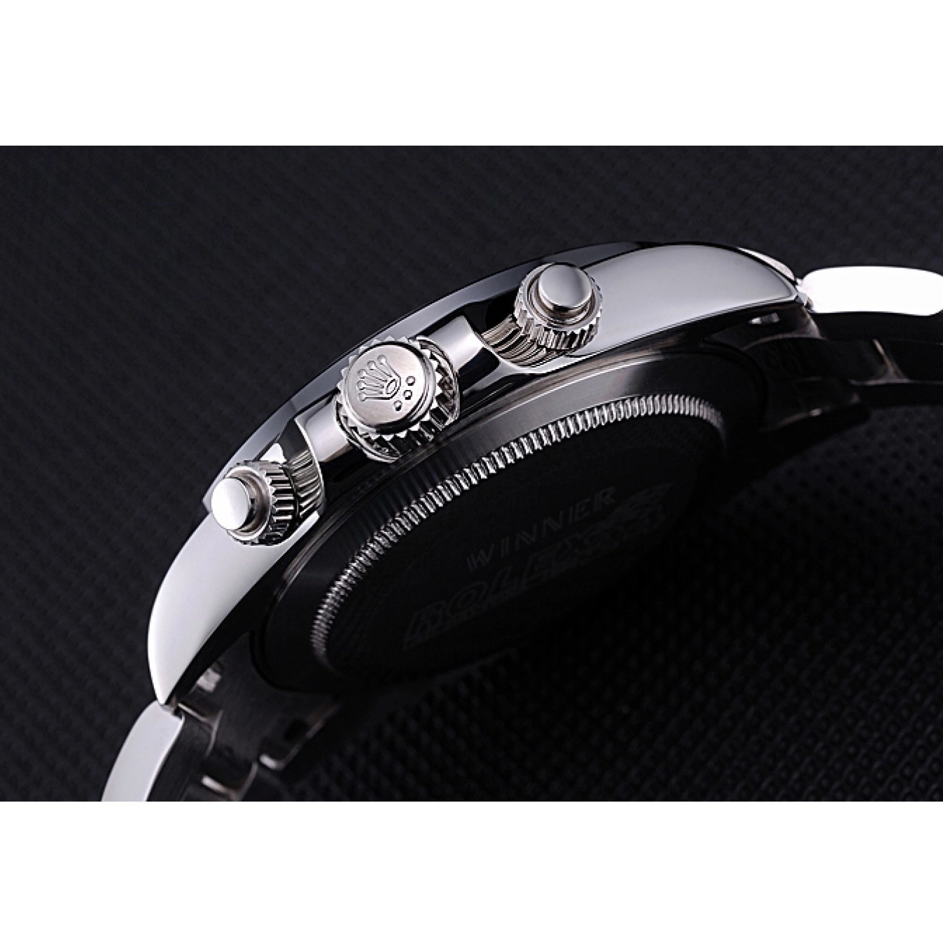 Aaa replica watch Black Rolex Stainless Dial Bracelet 622543 Steel Cosmograph Daytona 0710